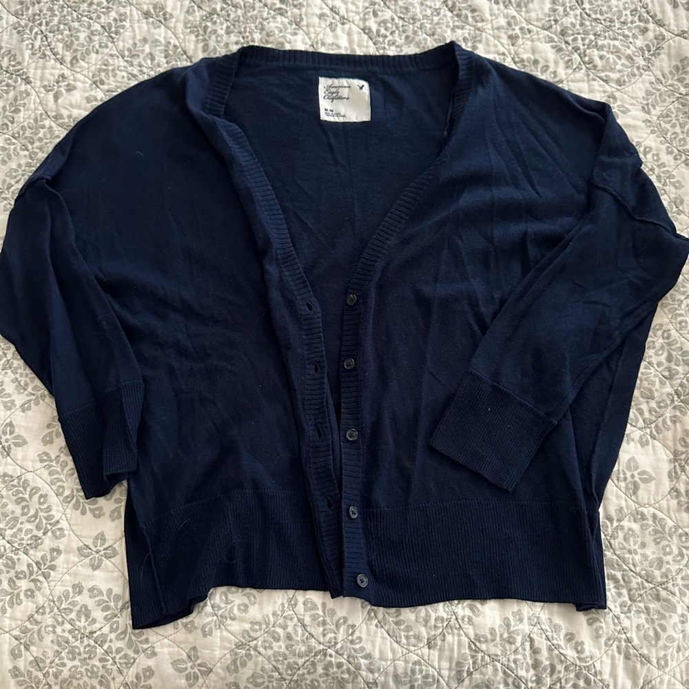 American Eagle navy cardigan (like new)